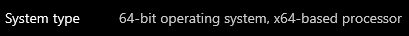 Windows Sytem Type